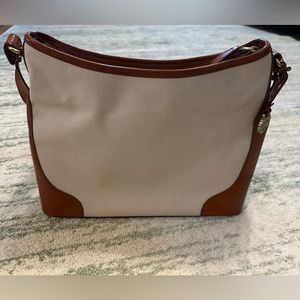 Brahmin Canvas/Leather Shoulder Bag